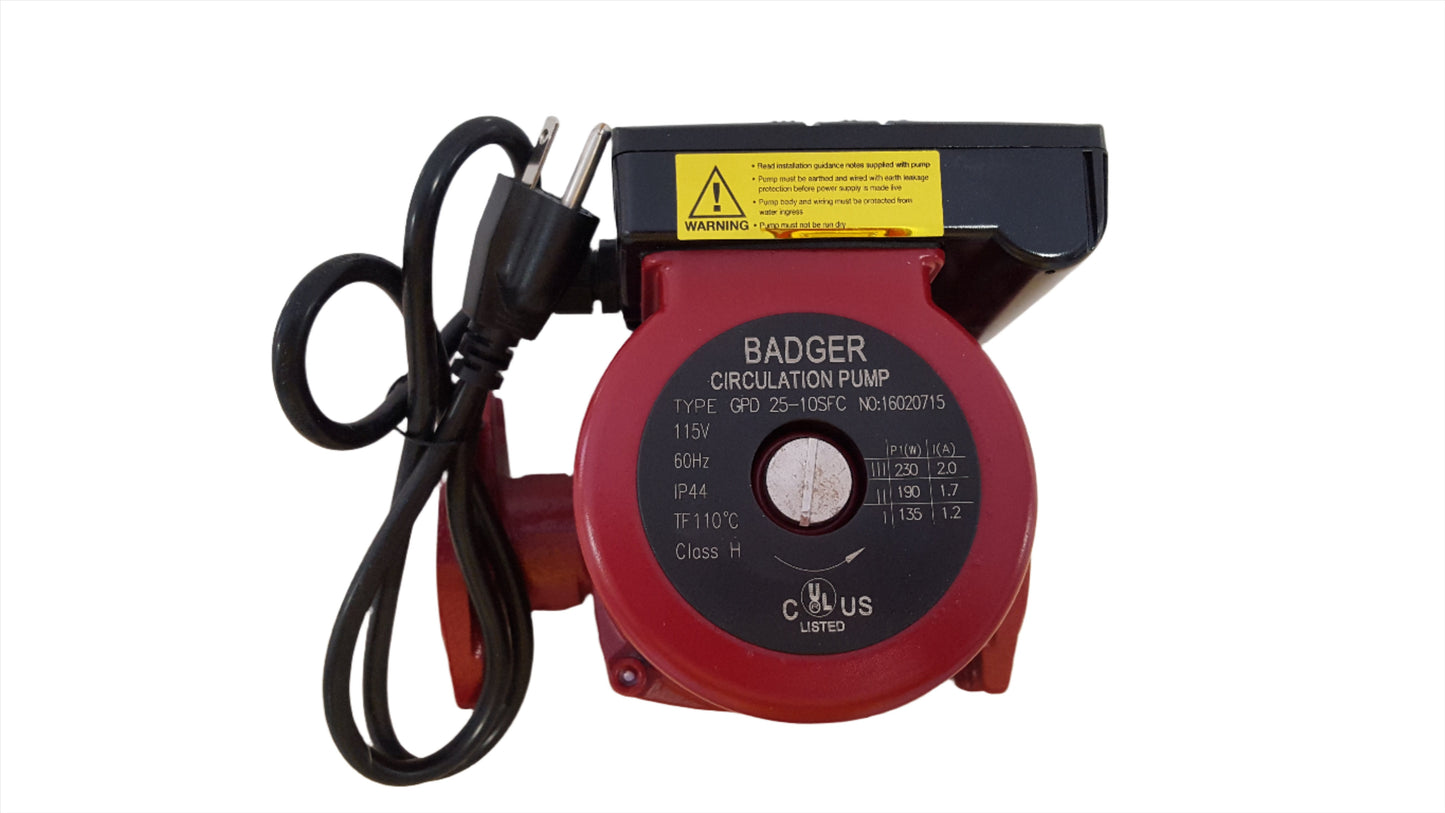3 speed Circulating Pump 34 GPM with Cord with (2) 1 1/4" Flanged Ball Valves