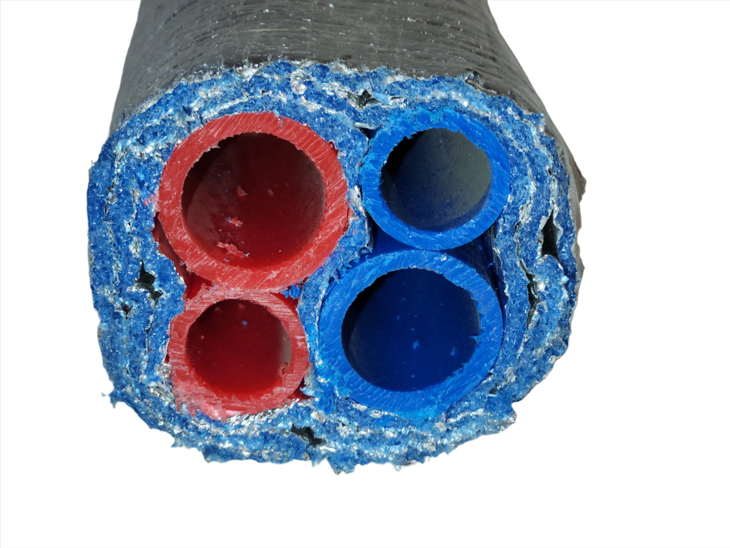 Insulated Pipe 3 Wrap, (4) 1' Non Oxygen Barrier lines - No Tile