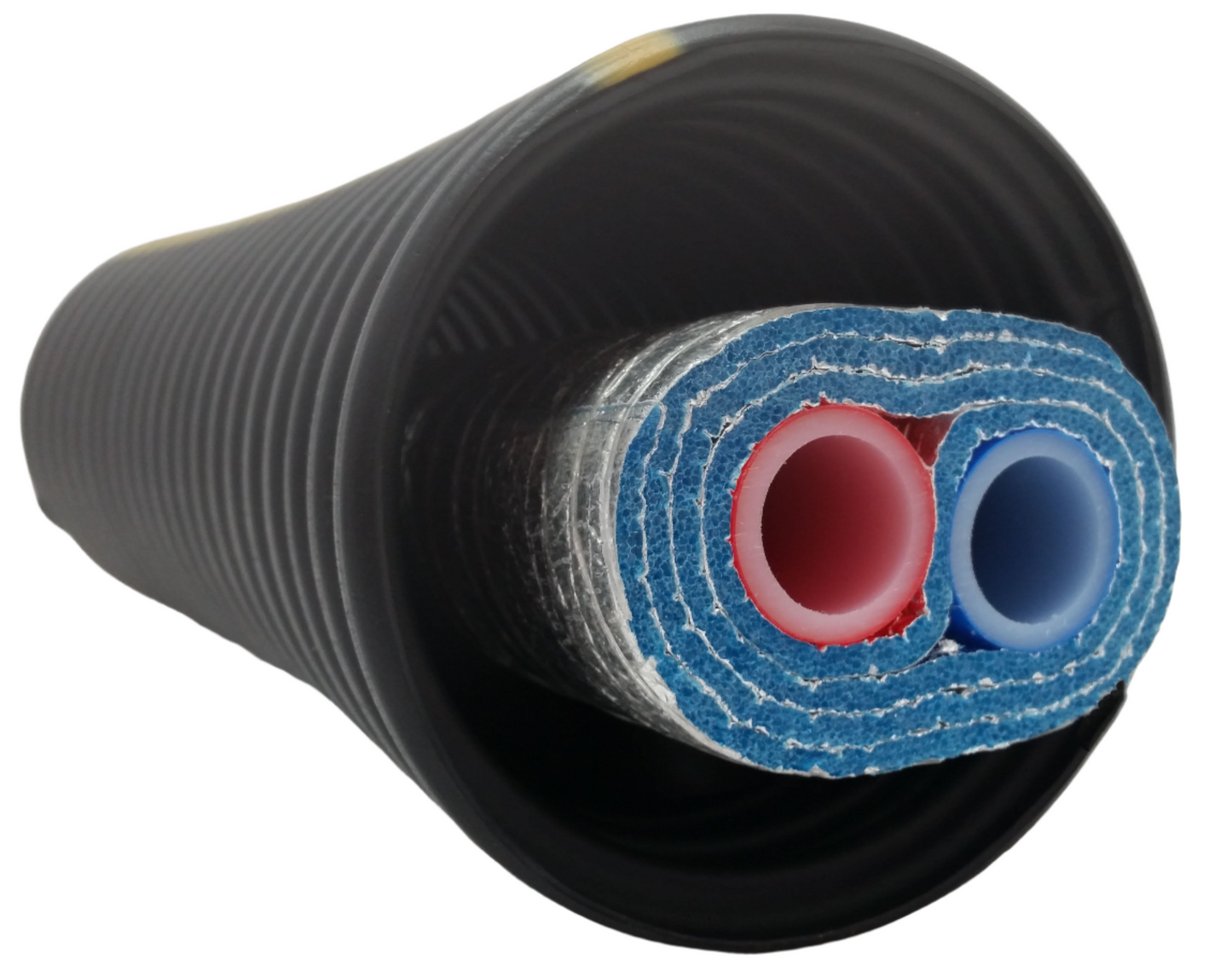 EZ Lay Quad Wrap Commercial Grade Insulated 2" OB Pex Tubing, 100' Roll