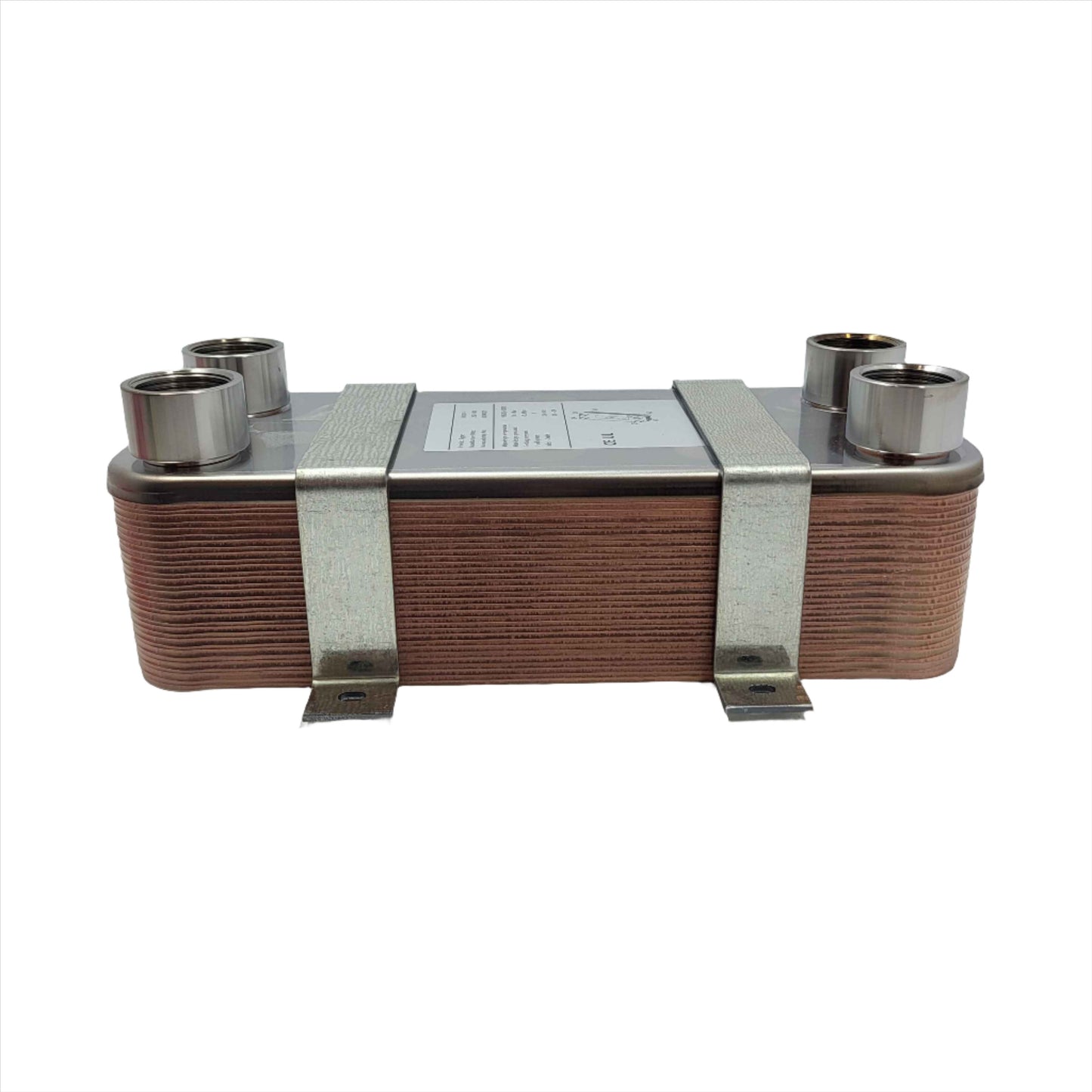 20 Plate 5x12 Water to Water Plate Heat Exchanger 1" & 3/4" FPT Ports W/Brackets