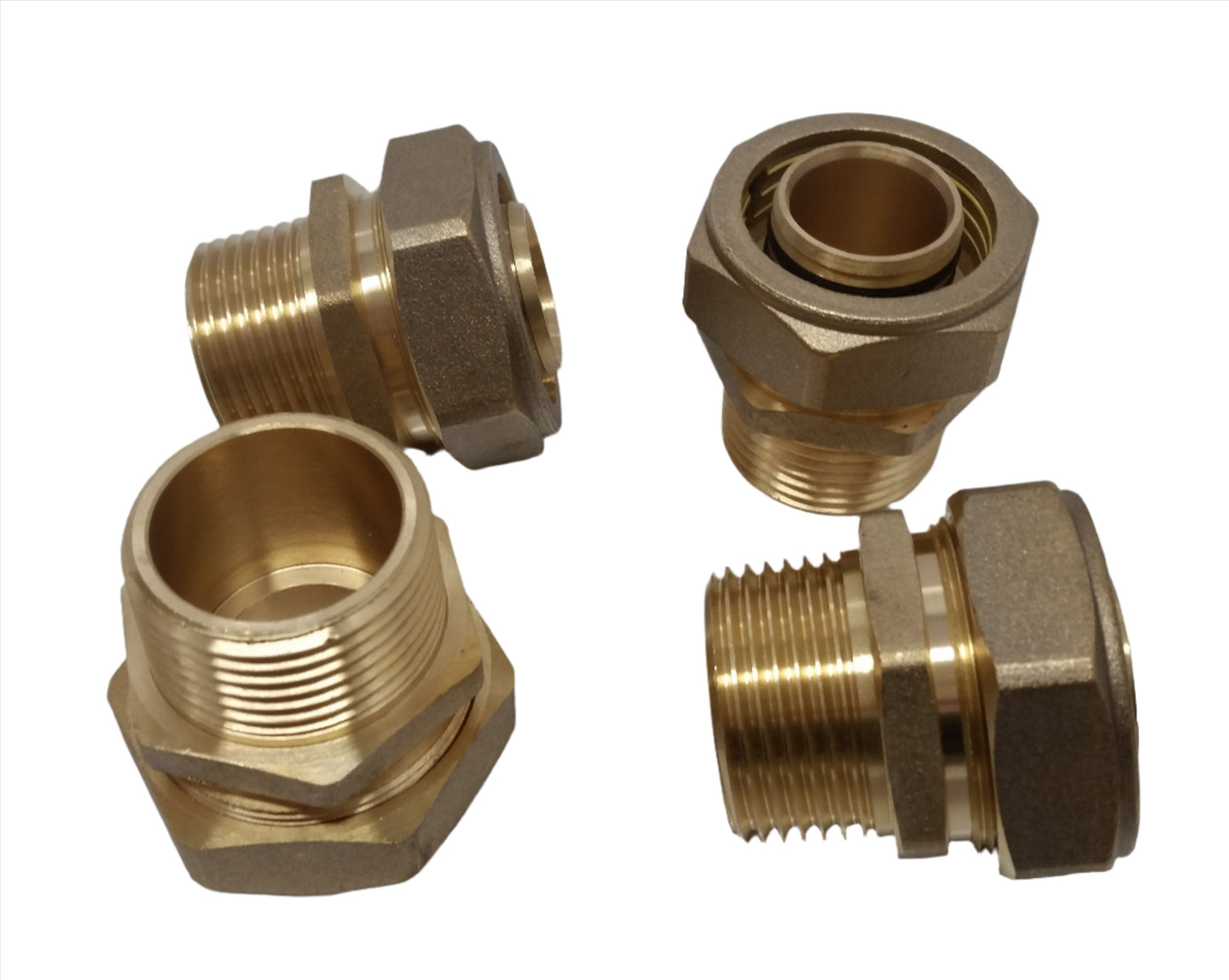 1" Pex-al-Pex Compression MPT Male Pipe Thread Fitting--Bag of 2