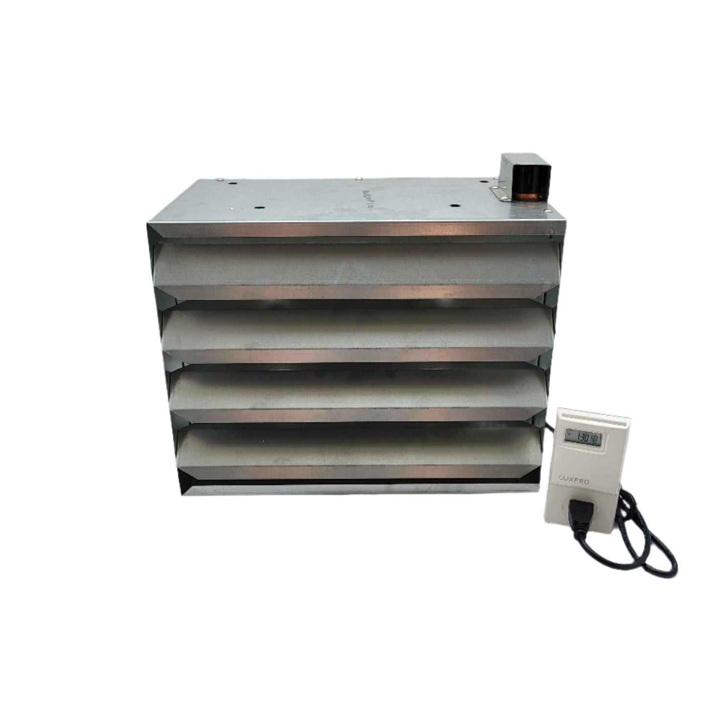 100k Top Port Hydronic hanging heater, W/ CORD, Variable speed fan,& THERMOSTAT