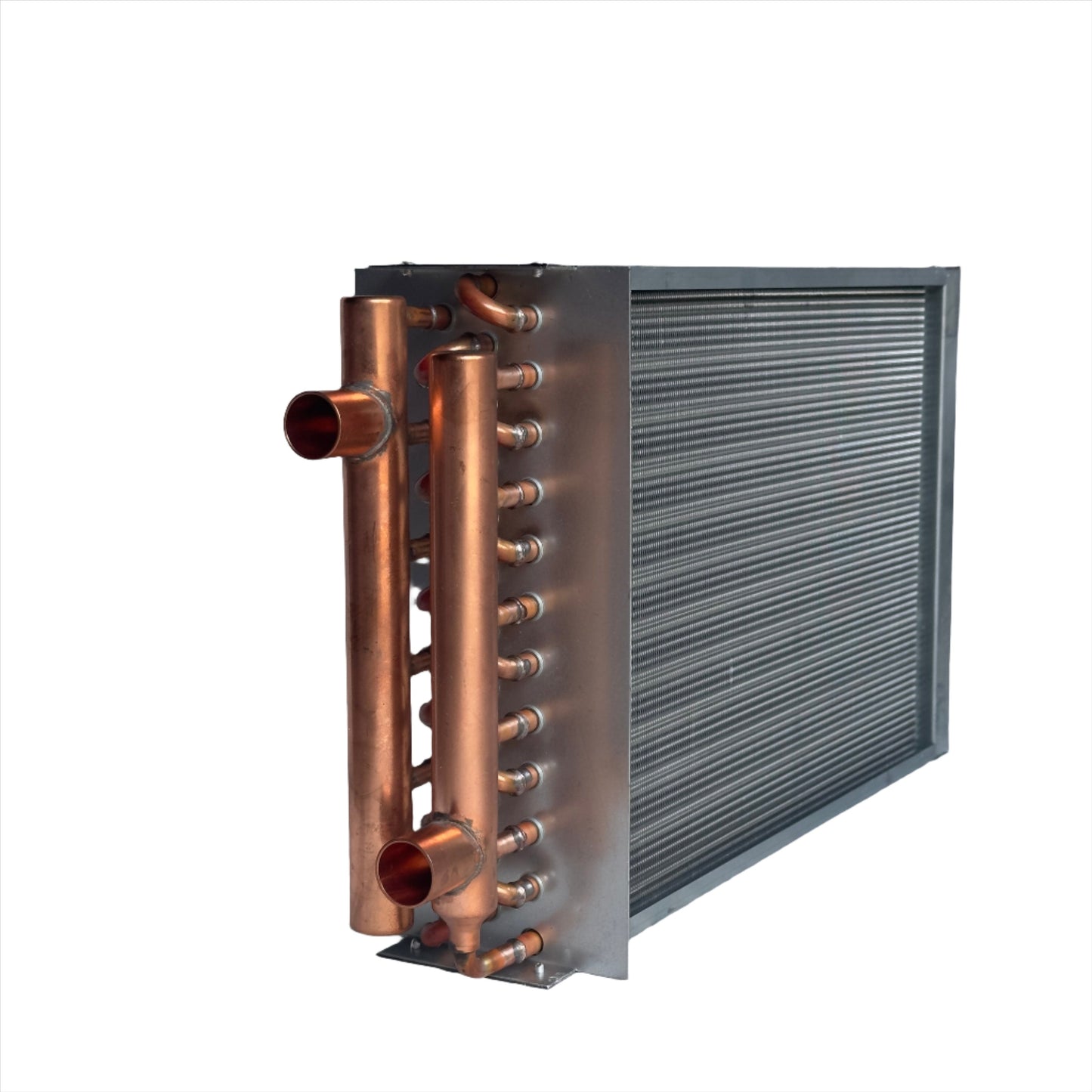 12x12 Water to Air Heat Exchanger~~1" Copper Ports w/ EZ Install Front Flange
