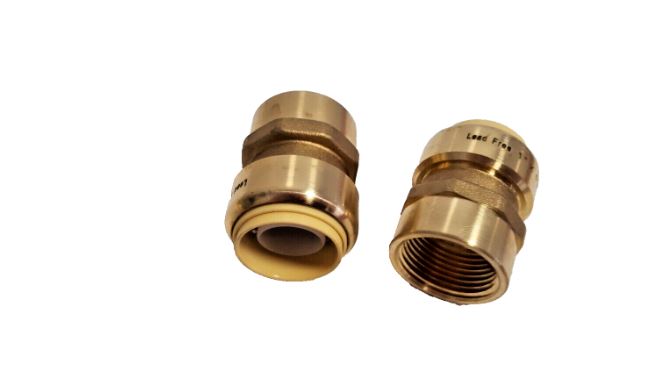 3/4" Push Fitting FPT (Female Pipe Thread)~~Bag of 4~LEAD FREE!
