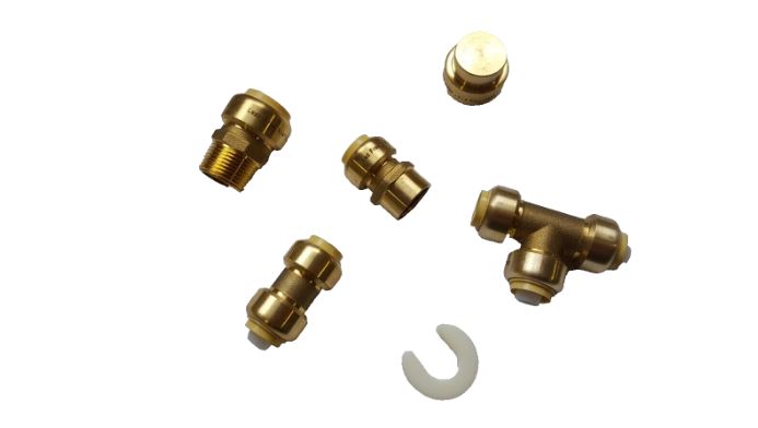 1" Push Fitting Tee ~~Bag of 10~LEAD FREE!