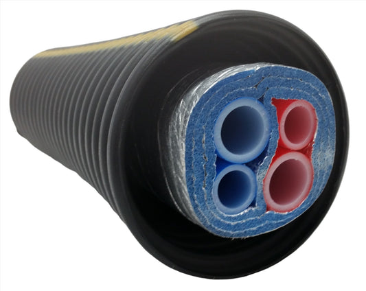 Insulated Pipe 3 Wrap, (2) 3/4' Non Oxygen Barrier (2) 1/2' Non Oxygen Barrier lines