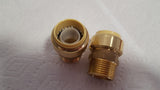 3/4" Push Fitting MPT (Male Pipe Thread) Push Fitting~~Bag of 4~LEAD FREE!