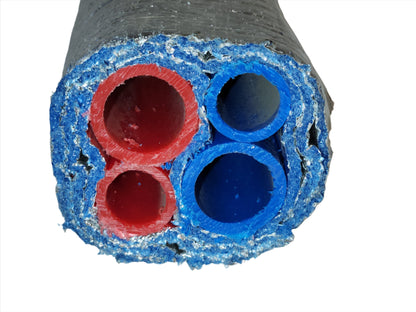 Insulated Pipe 3 Wrap, (4) 1' Non Oxygen Barrier lines - No Tile