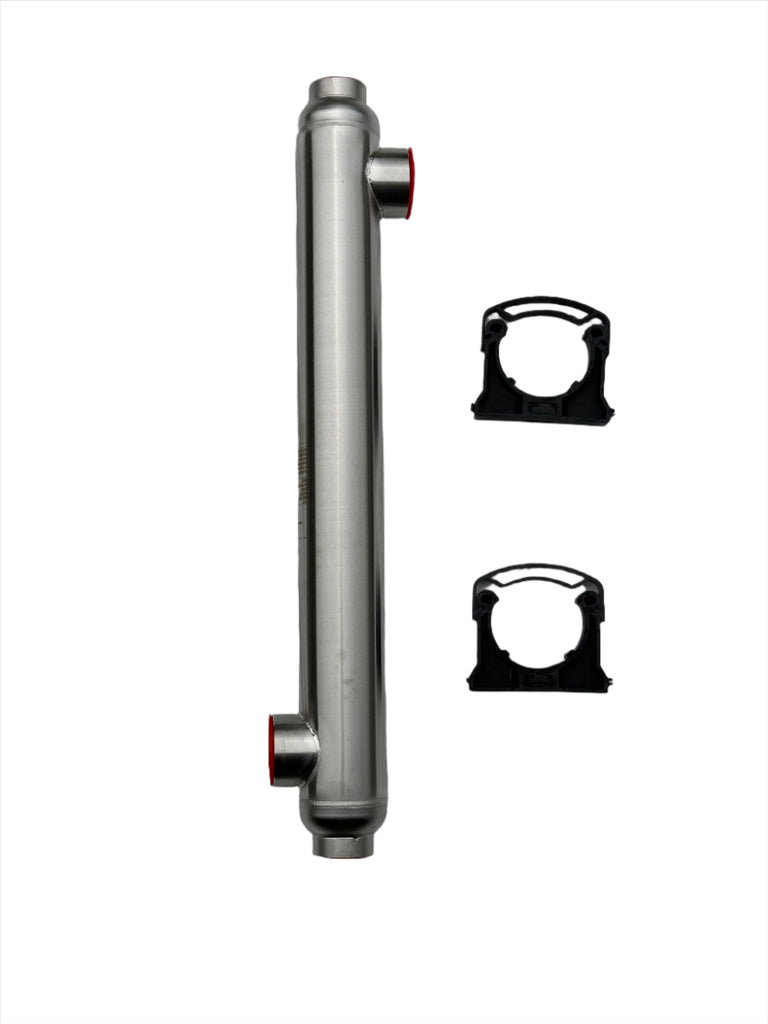 1,200,000 BTU Stainless Steel Tube & Shell Heat Exchanger for Pools/Sp ...
