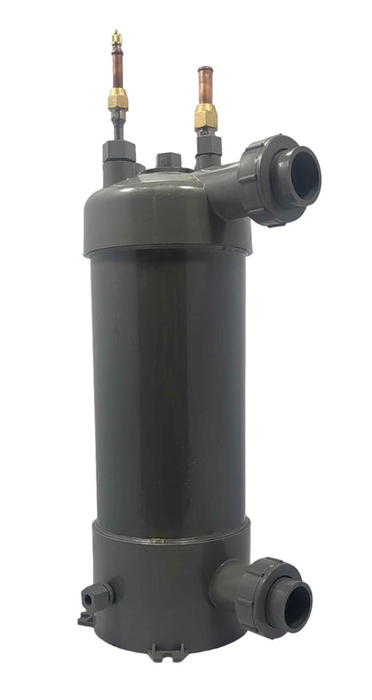 36KW Plastic, titanium tube and shell for heating and refrigeration.