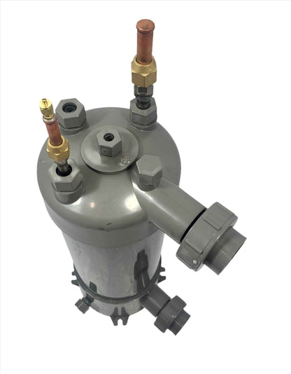 36KW Plastic, titanium tube and shell for heating and refrigeration.