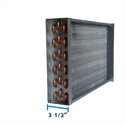 22X22  Water to Air Heat Exchanger 1" Copper Ports With Install Kit
