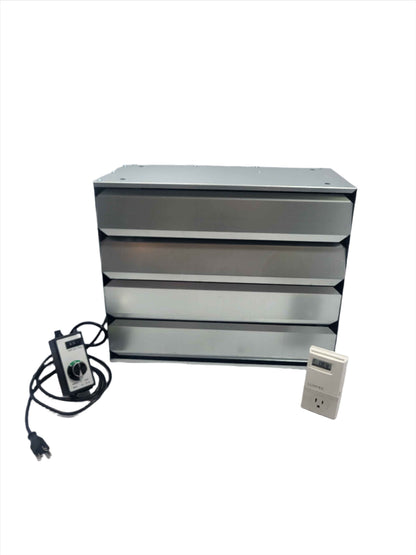 150k Side Port Hydronic hanging heater, Variable speed fan NO WIRING NEEDED!  Comes with Thermostat