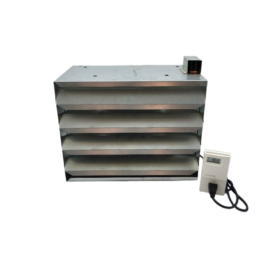 50k Top Port Hydronic hanging heater, w/CORD, VARIABLE SPEED AND THERMOSTAT!