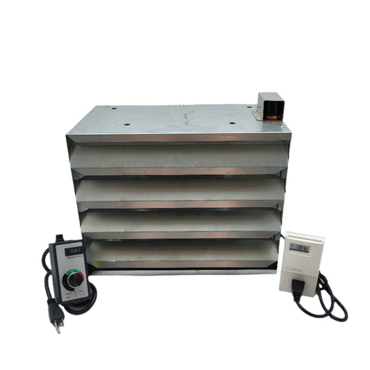 50k Top Port Hydronic hanging heater, w/CORD, RHEOSTAT & THERMOSTAT!