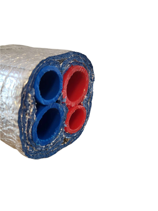Insulated Pipe 3 Wrap, (4) 3/4' Non Oxygen Barrier lines - No Tile