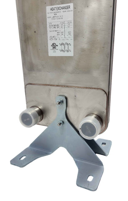 10"x20" Brazed 200 Plate Heat Exchanger-2" MPT