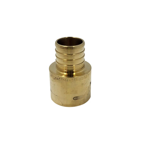 10) 1 PEX x 1 Female Sweat Adapters - Brass Crimp Fittings, LEAD-FREE 10) 1 PEX x 1 Female Sweat Adapters - Brass Crimp Fittings, LEAD-FREE