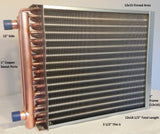 12x15  Water to Air Heat Exchanger  1" Copper Ports With Install Kit