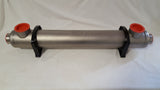 155k BTU Titanium Tube and Shell Heat Exchanger for Saltwater Pools/Spas  ss