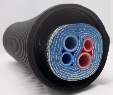 250 Ft of Commercial Grade EZ Lay 5 Wrap Insulated (2)1" (2) 3/4" NB PEX Tubing