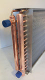 20x25  Water to Air Heat Exchanger 1" Copper Ports w/ EZ Install Front Flange