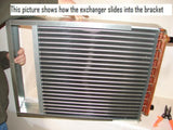 19x20  Water to Air Heat Exchanger 1" Copper Ports With Install Kit