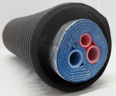Insulated Pipe 5 Wrap (2) 1 1/4" Non Oxygen Barrier (1) 1/2" Non Oxygen Barrier lines