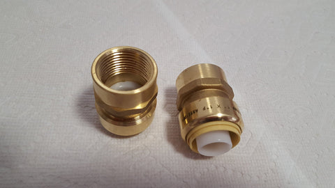 1" FPT (Female Pipe Thread) Push Fitting~~Bag of 10~LEAD FREE!
