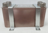 90 Plate Water to Water Brazed Plate Heat Exchanger 1 1/4" MPT Ports w/ Brackets