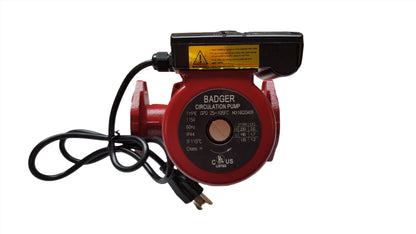 3 speed Circulating Pump with Cord 34 GPM with (2) 1" Flanged Ball Valves