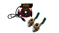 3 speed Circulating Pump with Cord 34 GPM with (2) 1" Flanged Ball Valves