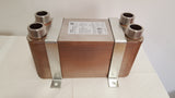 100 Plate Water to Water Brazed Plate Heat Exchanger 1 1/4" MPT Ports w/ Brackets